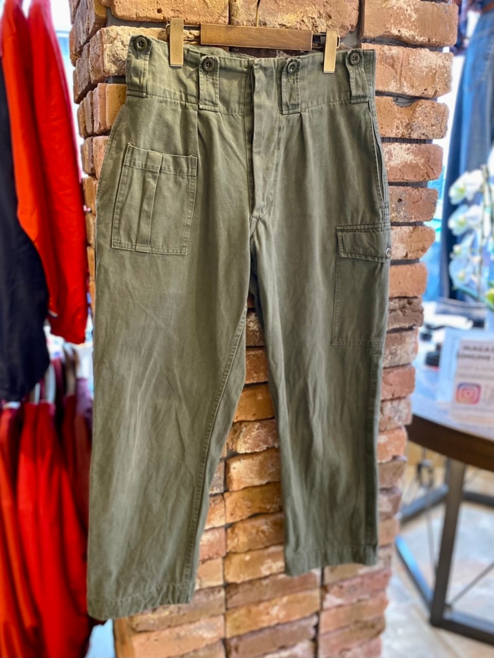 vintage 70s ベルギー軍 military ミリタリー パンツ 古着 USED 軍パン ...