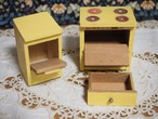 山吹イエローの木製キッチン家具5点セット 画像7