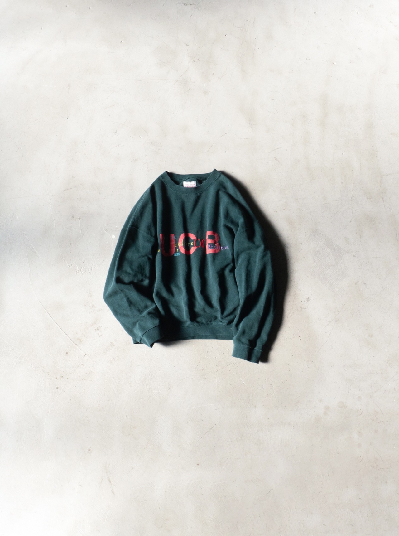 "Benetton" 1990s Logo sweat MADE IN U.S.A