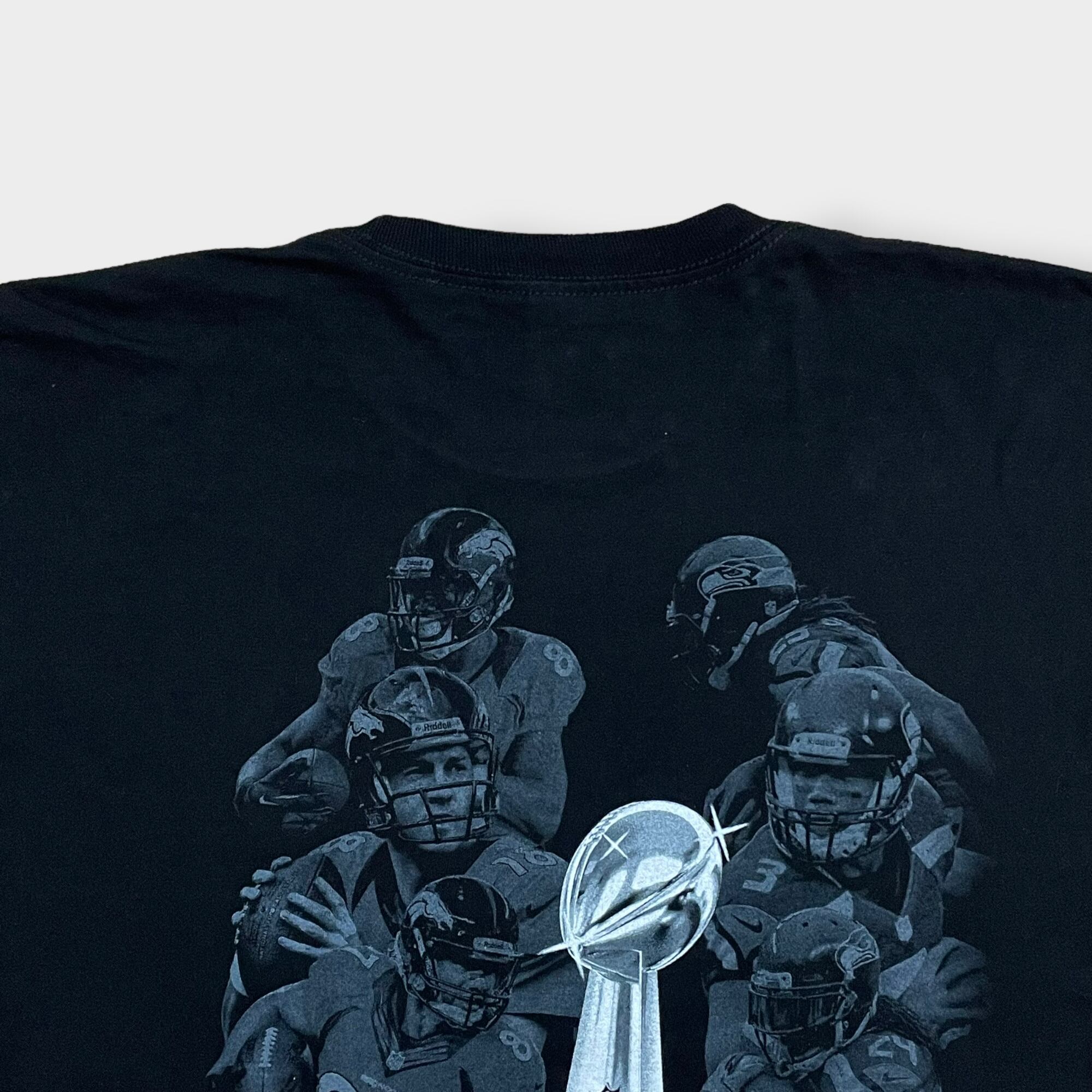AAA】NFL 2014 Super Bowl スーパーボウル プリント Tシャツ 両面