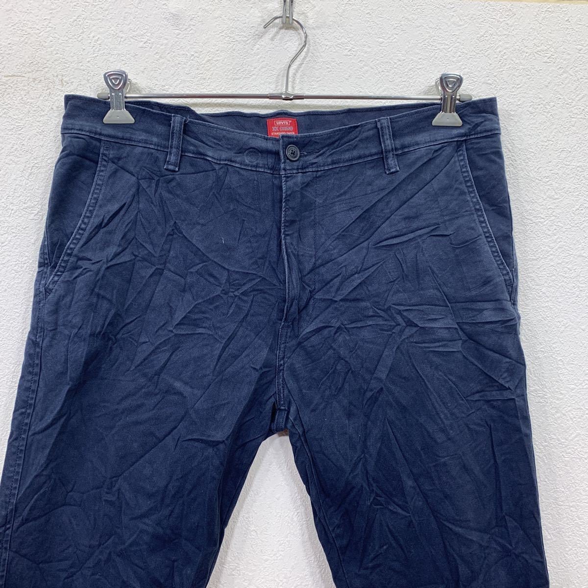Levi's チノパンツ W34 リーバイス ネイビー スタンダードテーパー