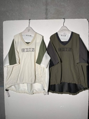 【23SS】GRIS ( グリ )　Pullover Shirt  ［ S / M ］ OliveMix　プルオーバー　シャツ