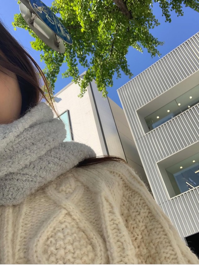 (LITER) baby  alpaca boucje muffler /  3color