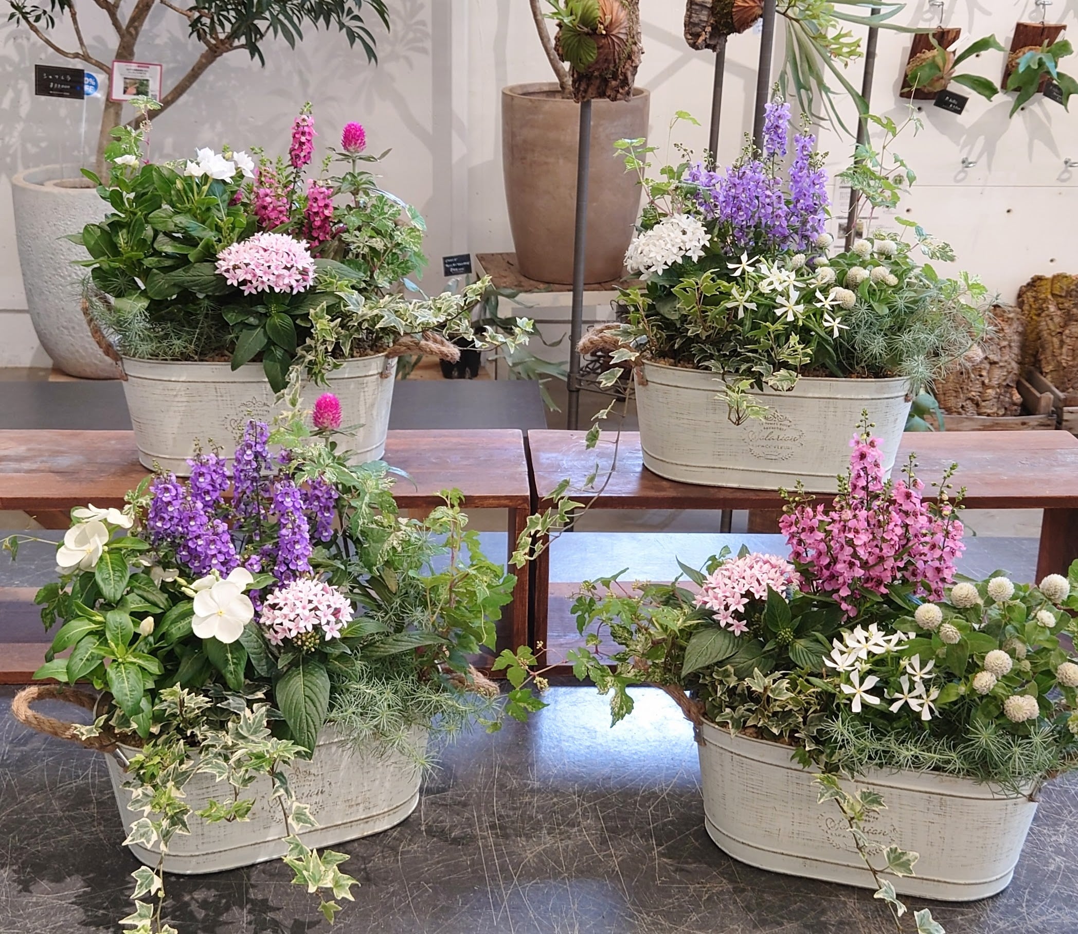 季節のお花を使ったハンギングバスケット ※スタンド別売り | PROTOLEAF