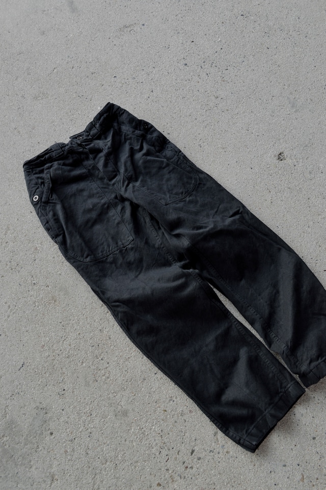 Swiss Army 80s Baker Denim Trousers Dyed Black スイス軍 デニムトラウザー 黒染め ベイカーパンツ 後期