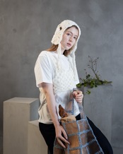 Canapa Touch Fancy Crochet Vest Knit