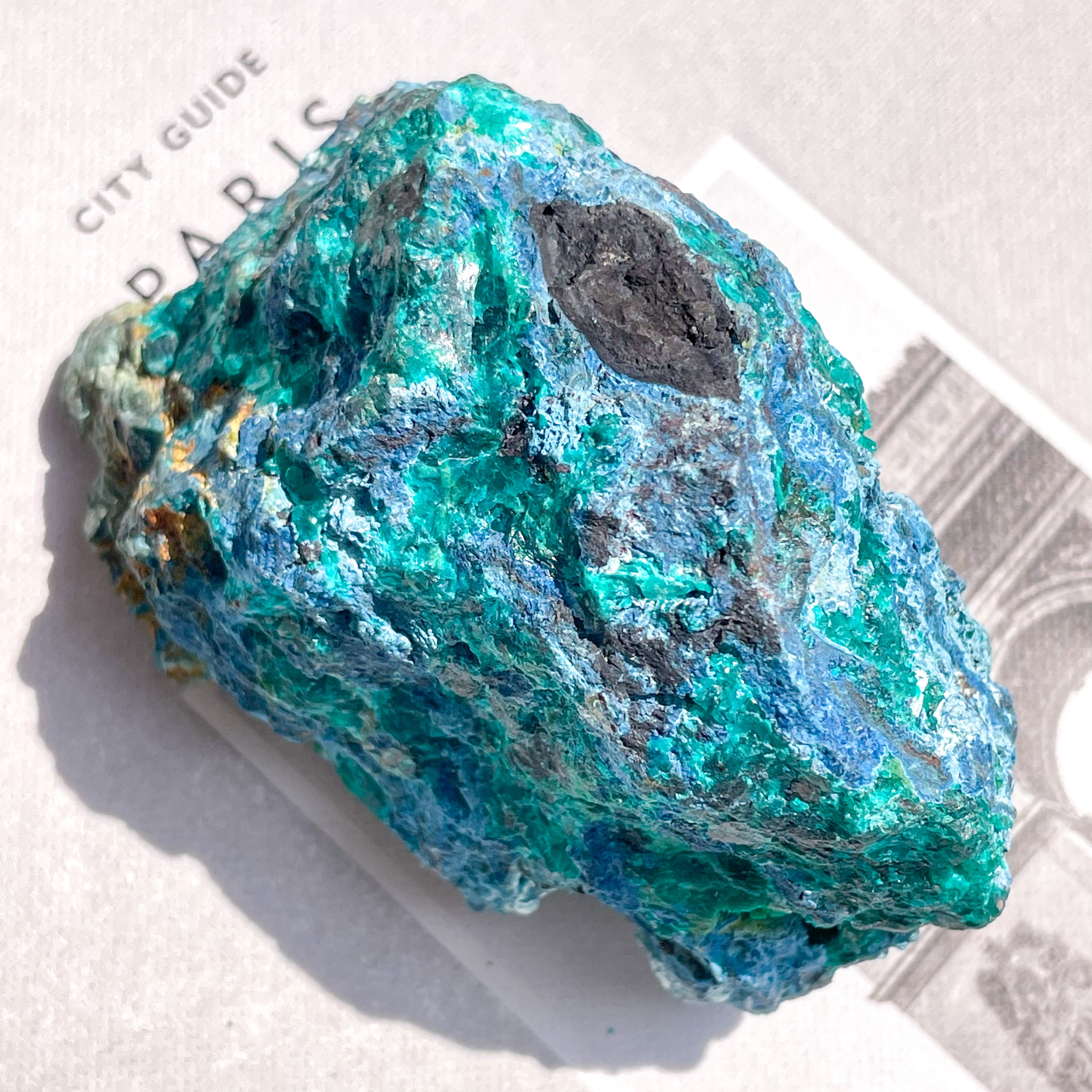 Chrysocolla & Dioptase 3 ✧ クリソコラ & ダイオプテーズ (共生原石