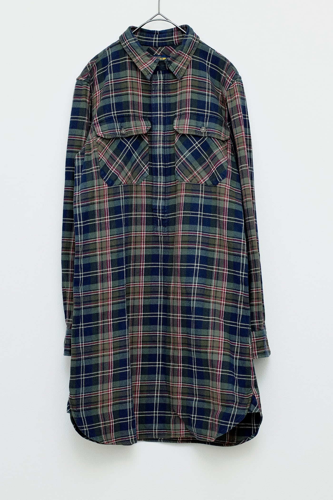 RUGBY BY RALPH LAUREN HALF ZIP CHECK SHIRT