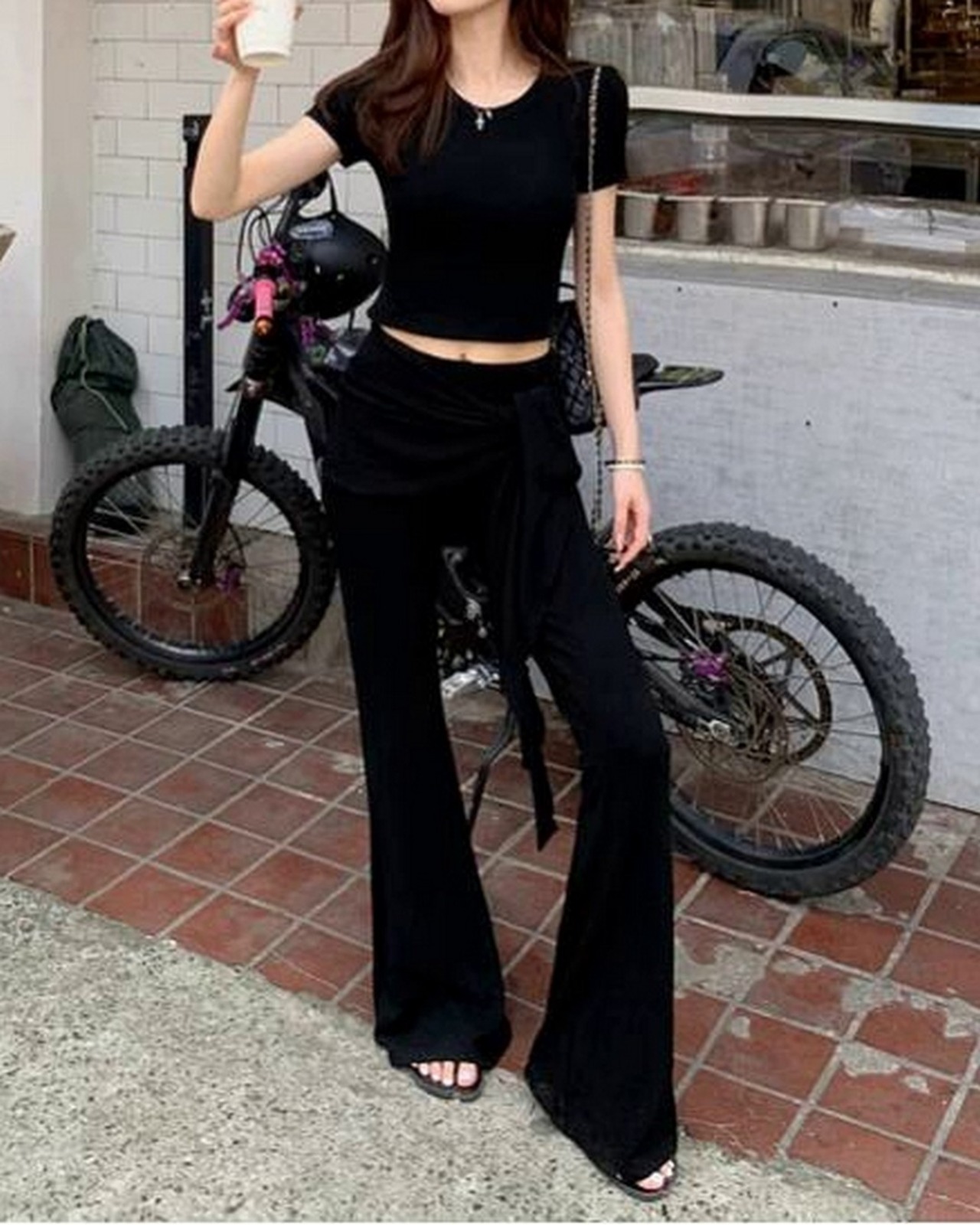 T シャツ &フレアパンツ セットアップ 2color A0265 - 14