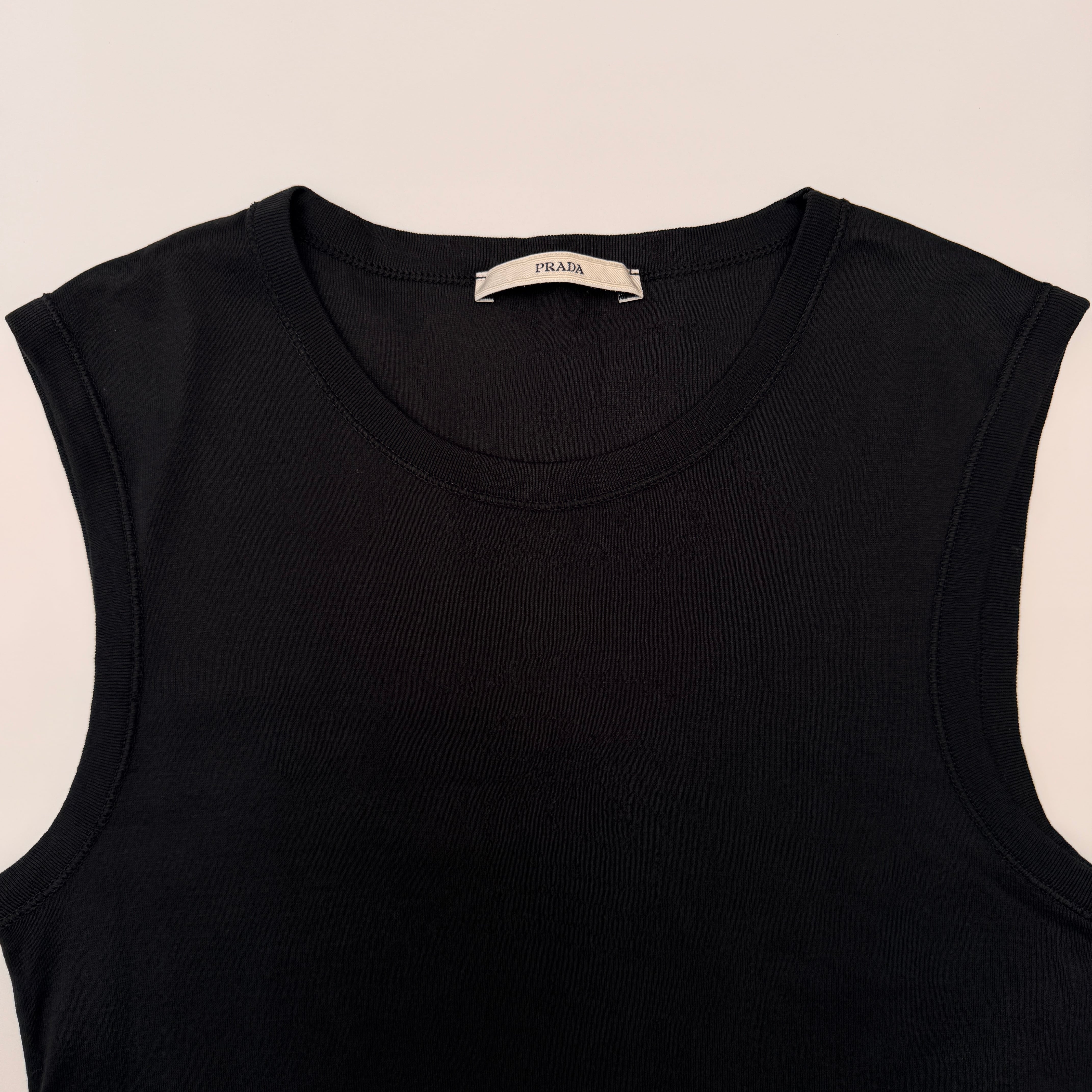 PRADA Cotton Sleeveless top Black 2 | ASSET VINTAGE アセット