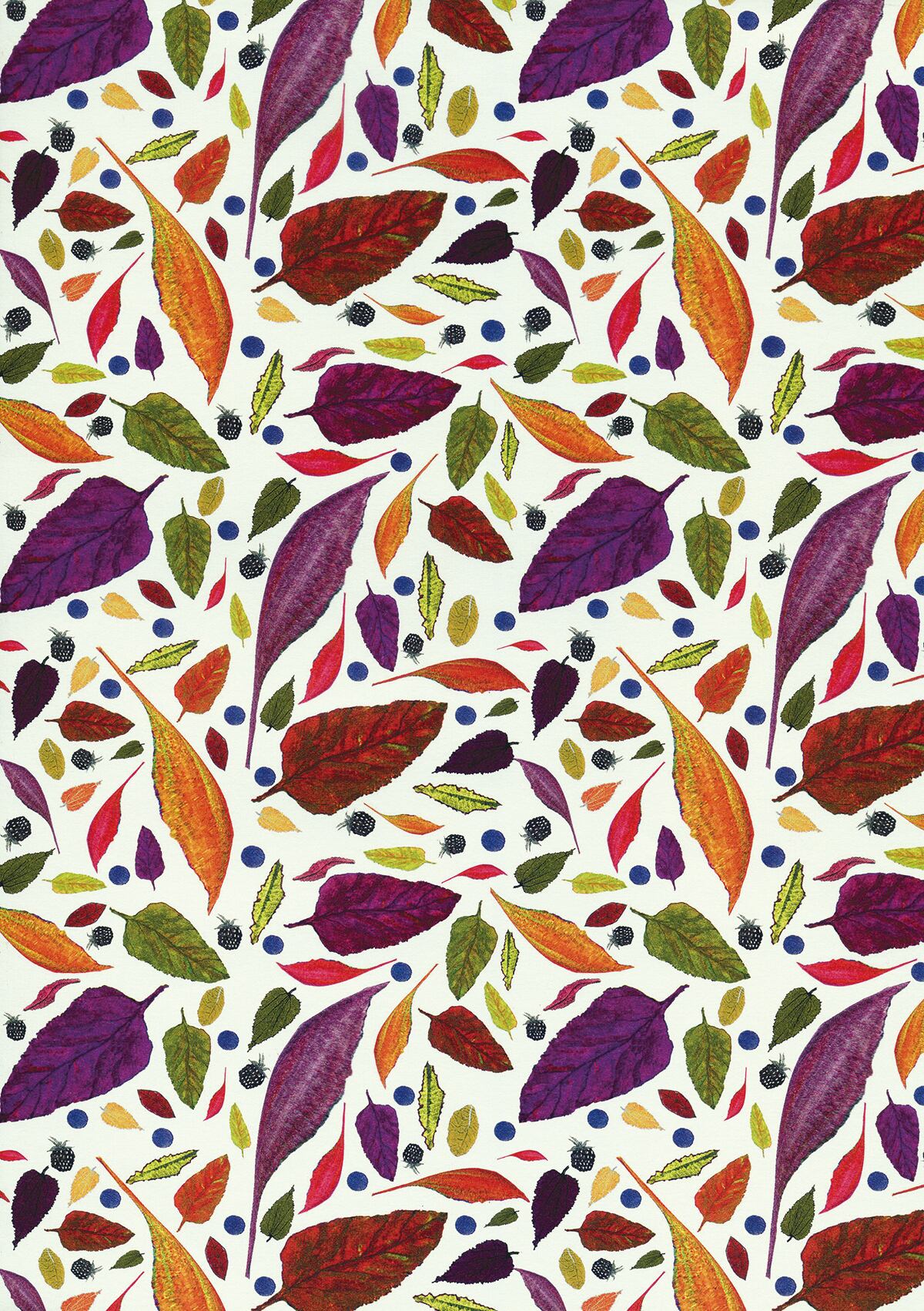 装飾紙 英国製ペーパー Tatty co Autumn Leaves (H-185) 約50x70cm