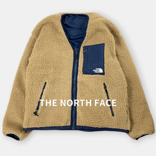 THE NORTH FACE ノースフェイス 23AW パイル ボア カーディガン ブルゾン ジャケット NP72334 ベージュ 紺 M / J&NREUSE メンズ アウター