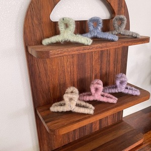 warm knit hair clip【 6color 】