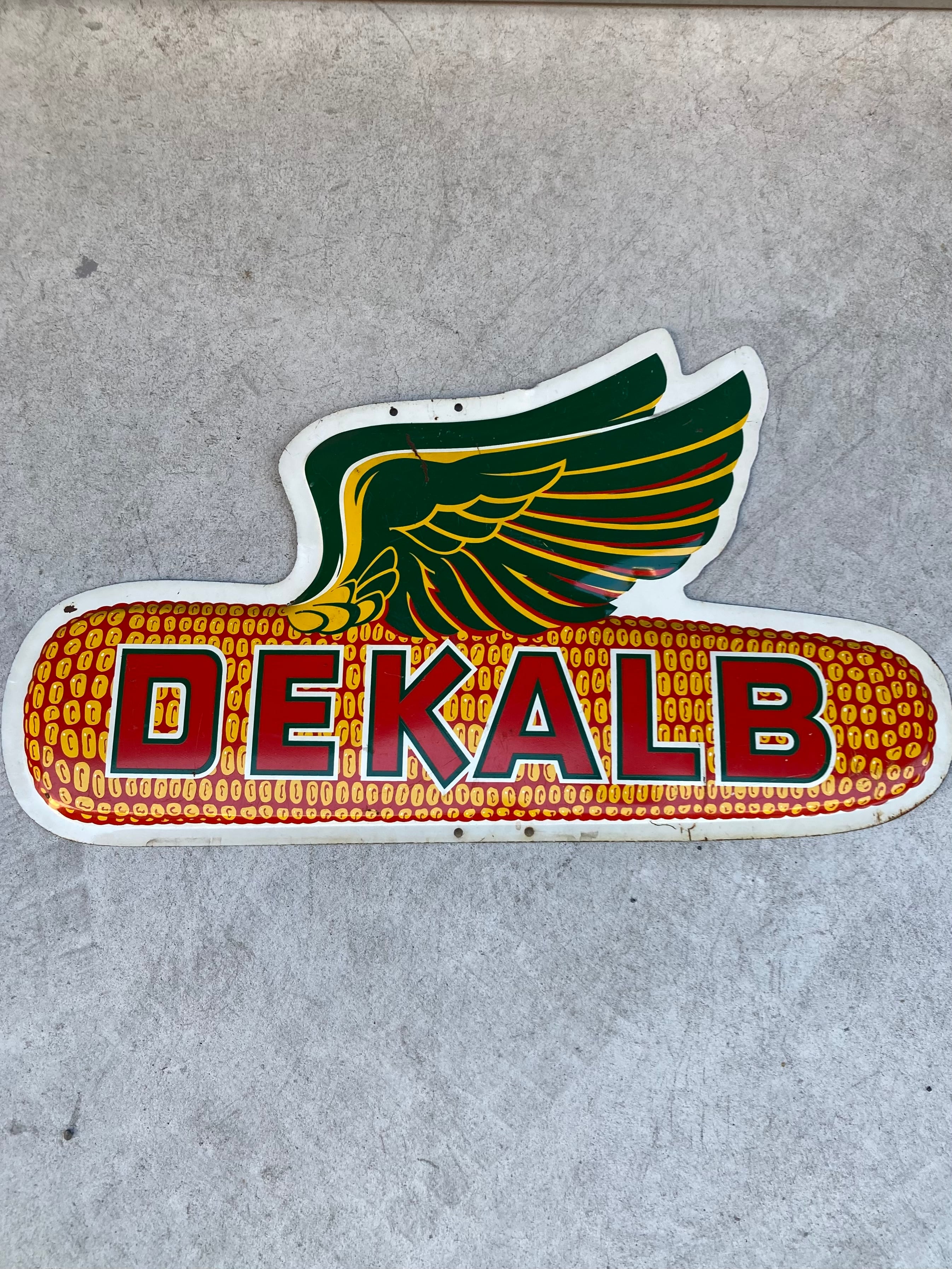 40s-50s VINTAGE DEKALB CORN METAL SIGN