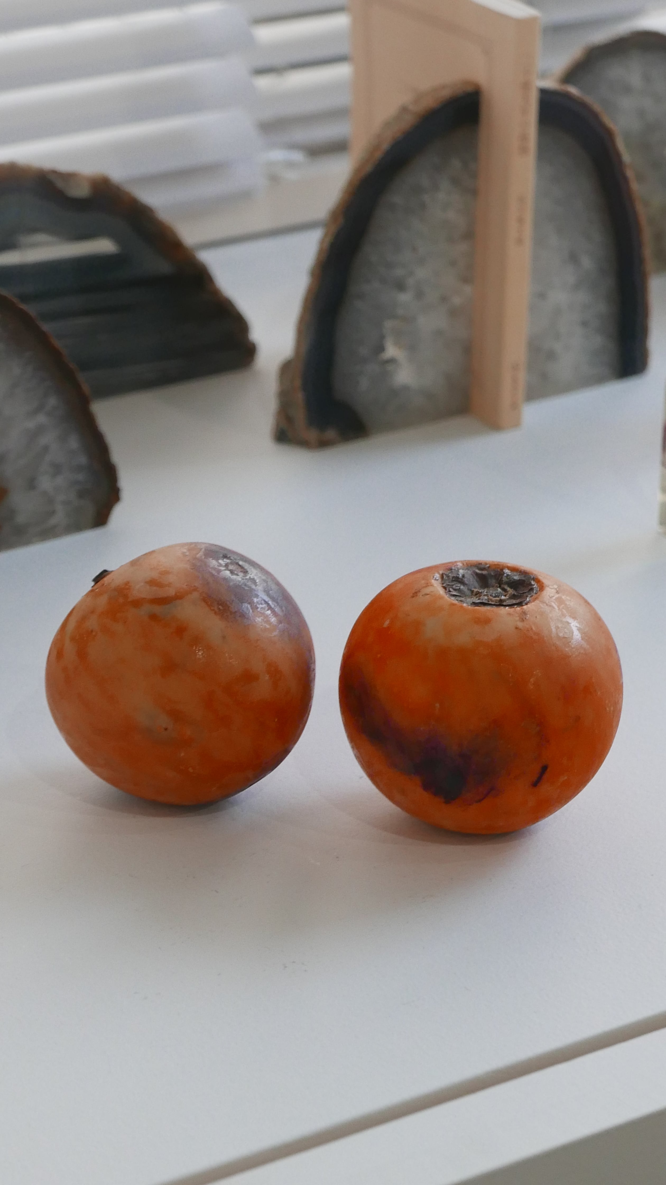 vintage fake fruits paper weight , cachi