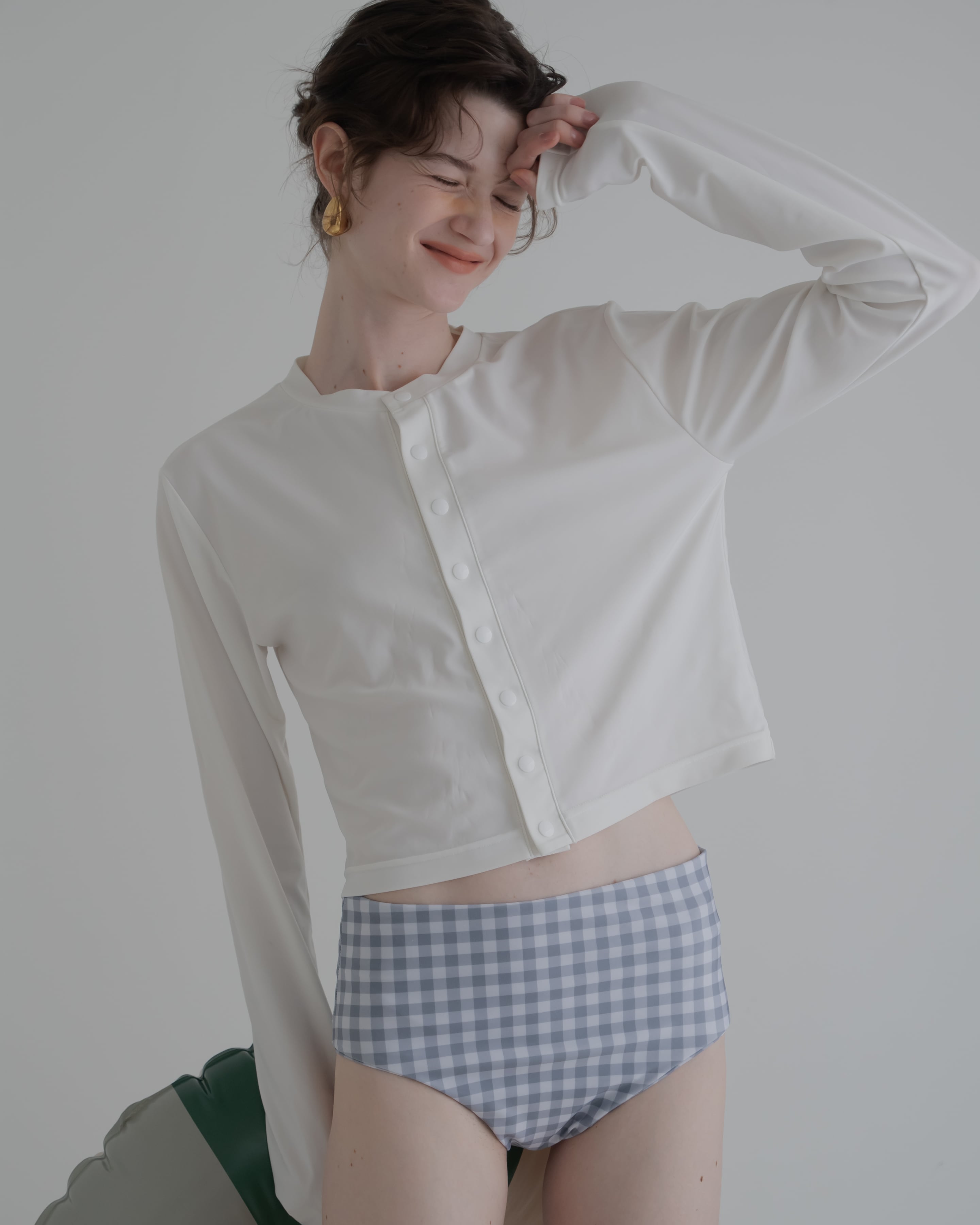 UV cardigan（ホワイト、ミントグリーン）【在庫調整】3〜5日営業日 | pois