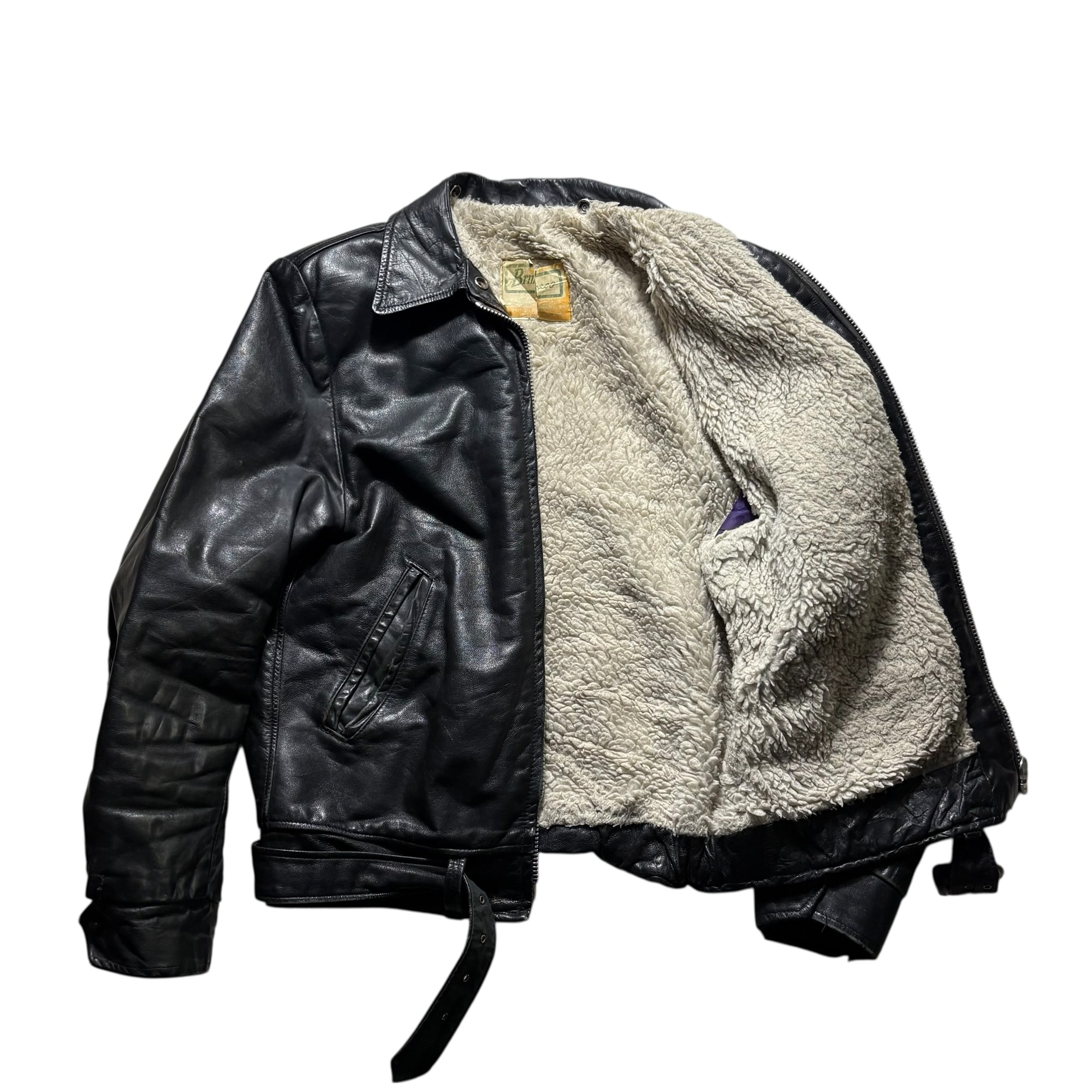vintage 1970's BRIMACO single leather riders jacket | NOIR ONLINE