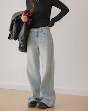 Washed straight Jeans T20280
