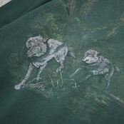 wolf embroidery x print sweat