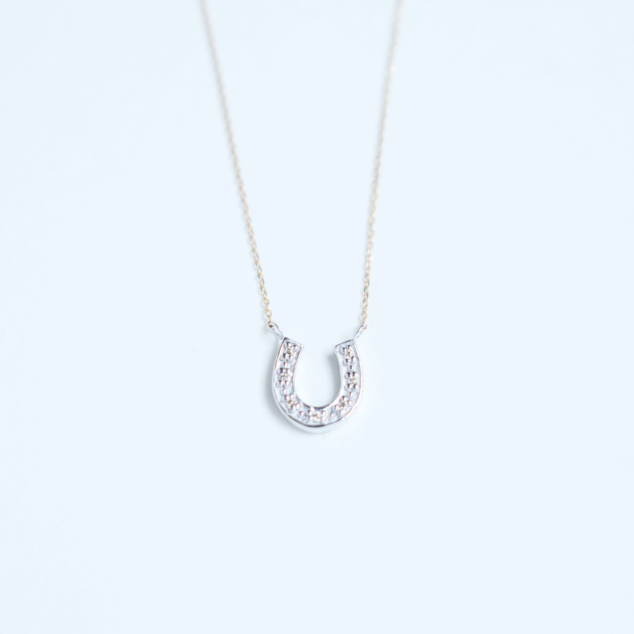 ホースシュー馬蹄ネックレス/ K10YG ダイヤモンド | DoubleMoon jewelry
