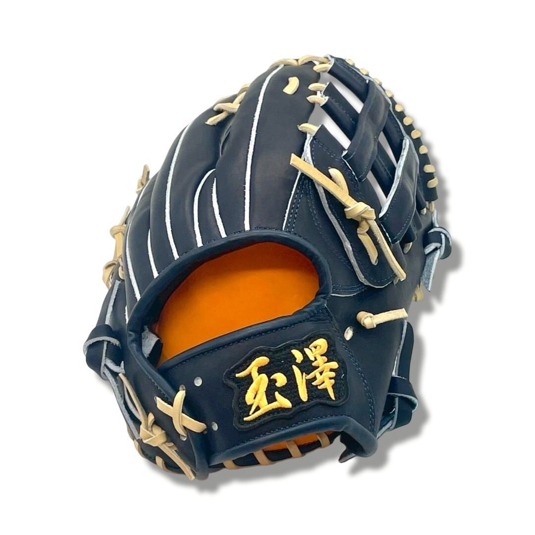 TANZAWA 硬式野球グローブ 黒 Deluxe Hero 硬式】玉澤 HERO'S 外野手用グローブ HE-07N ダブルクロスウェブⅡ