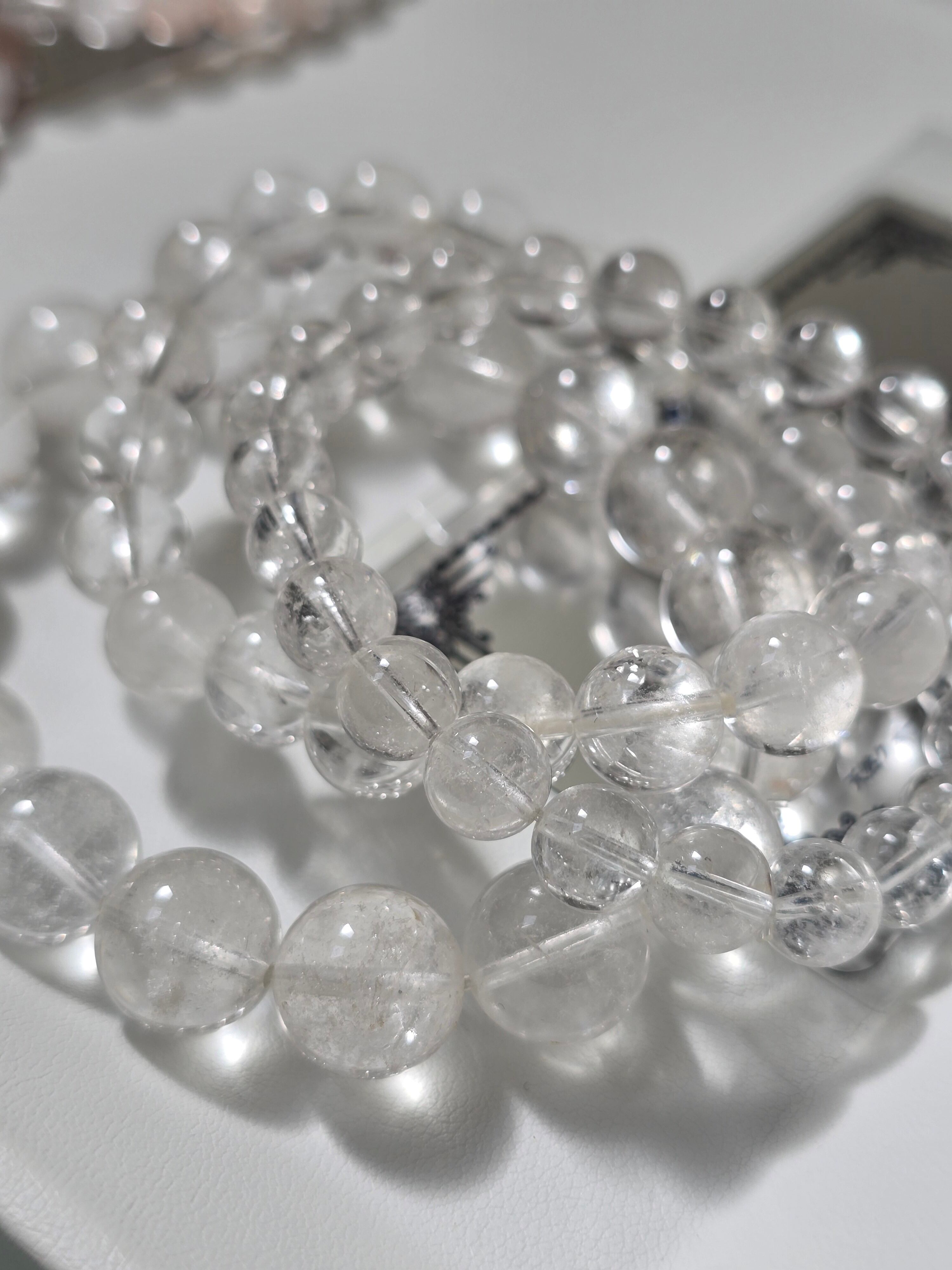 Himalayan Mist Quartz Bracelet 8mm | Sainji Valley, India