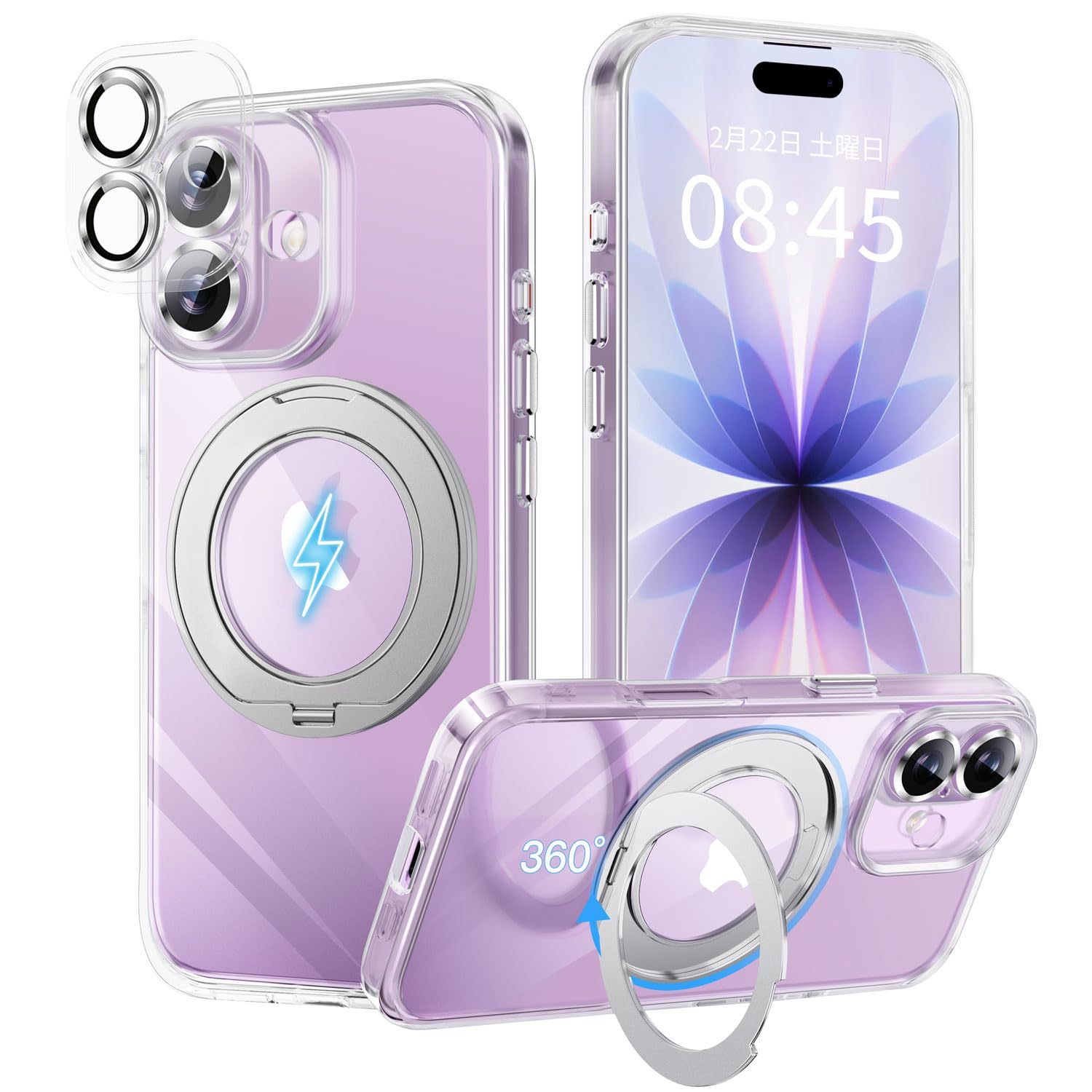 【カメラ全面保護&極上の透明感】 Defuri iPhone 17 用 ケース MagSafe対応 (シルバー)