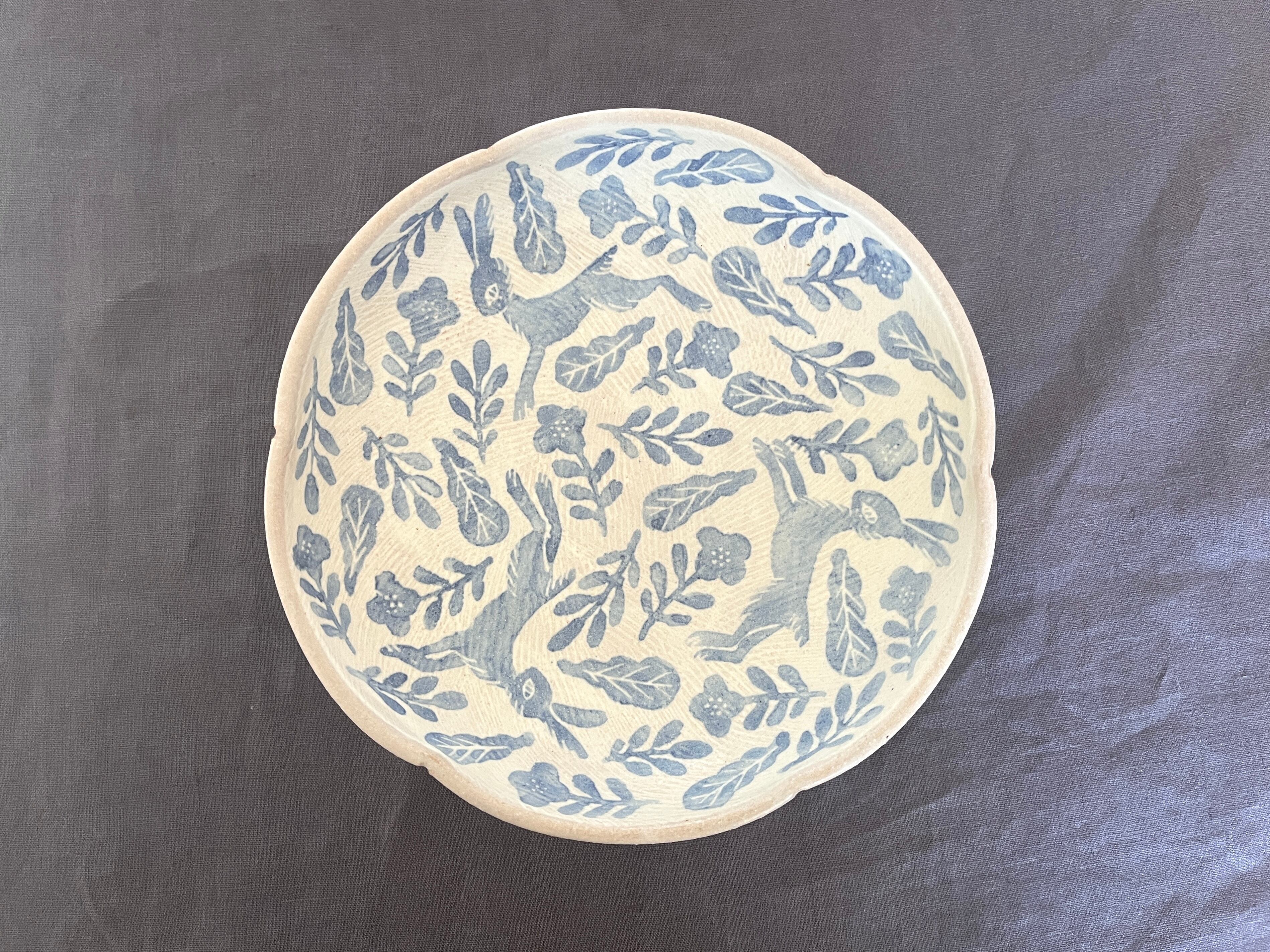 「野あそび 輪花鉢」