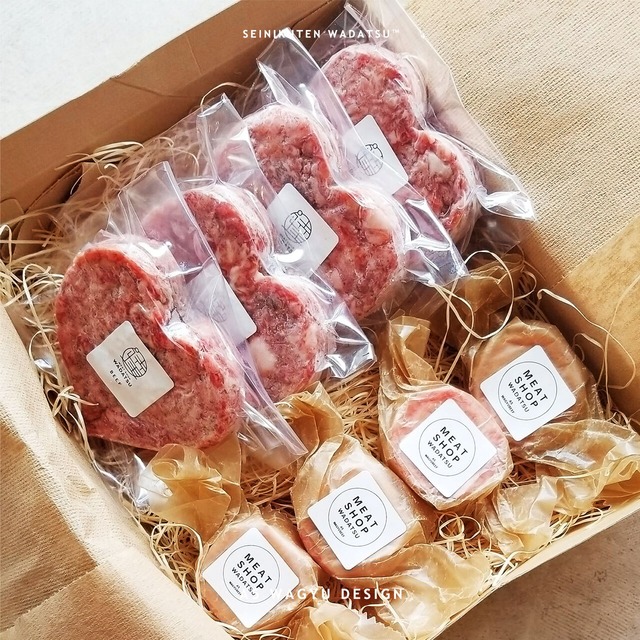 HAPPINESS セレクトギフトセット ロールステーキ キャンディー ×8個入 A5等級和牛100％ハンバーグ ×4個 黒毛和牛 肉ギフト WADATSU™ 全国送料無料 誕生日 御中元 御歳暮 結婚祝 卒業祝 入学祝 還暦祝 退職祝 就職祝 ホワイトデー 母の日