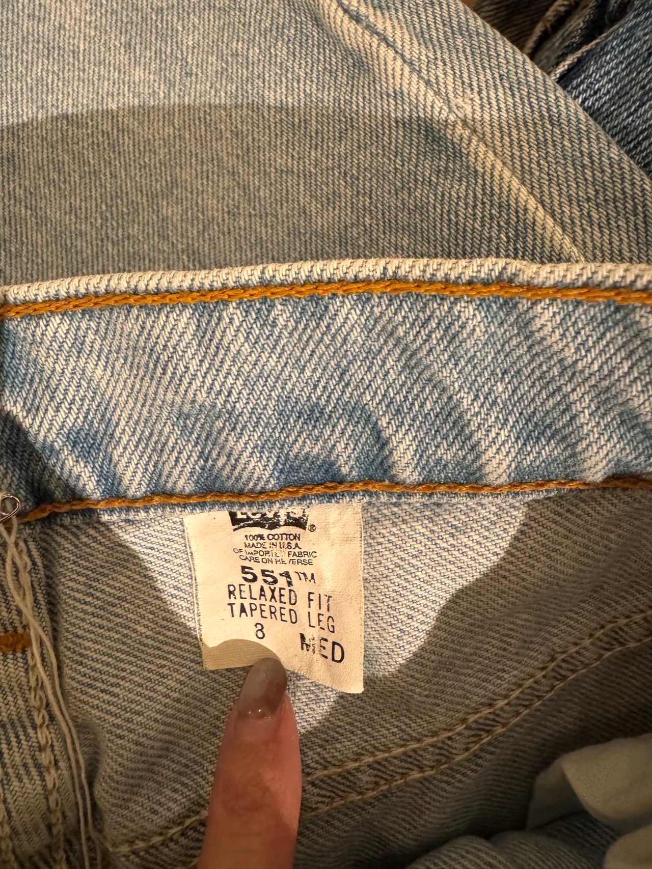 90s Levi's 551 Relaxed Fit Tapered Leg Made in USA Denim Pants