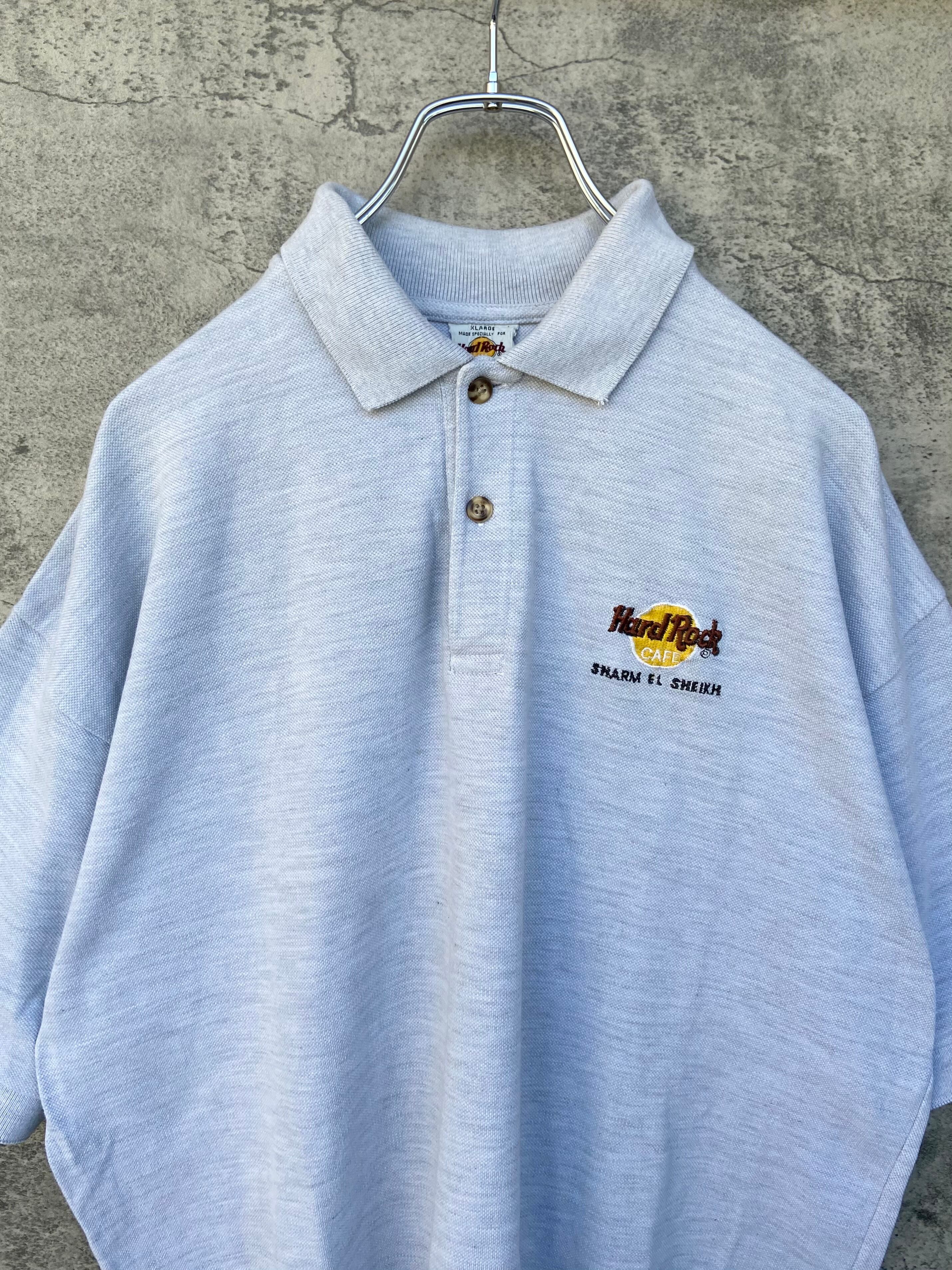 Hard Rock Cafe/ハードロックカフェ  刺繍ロゴ ポロシャツ オーバーサイズ