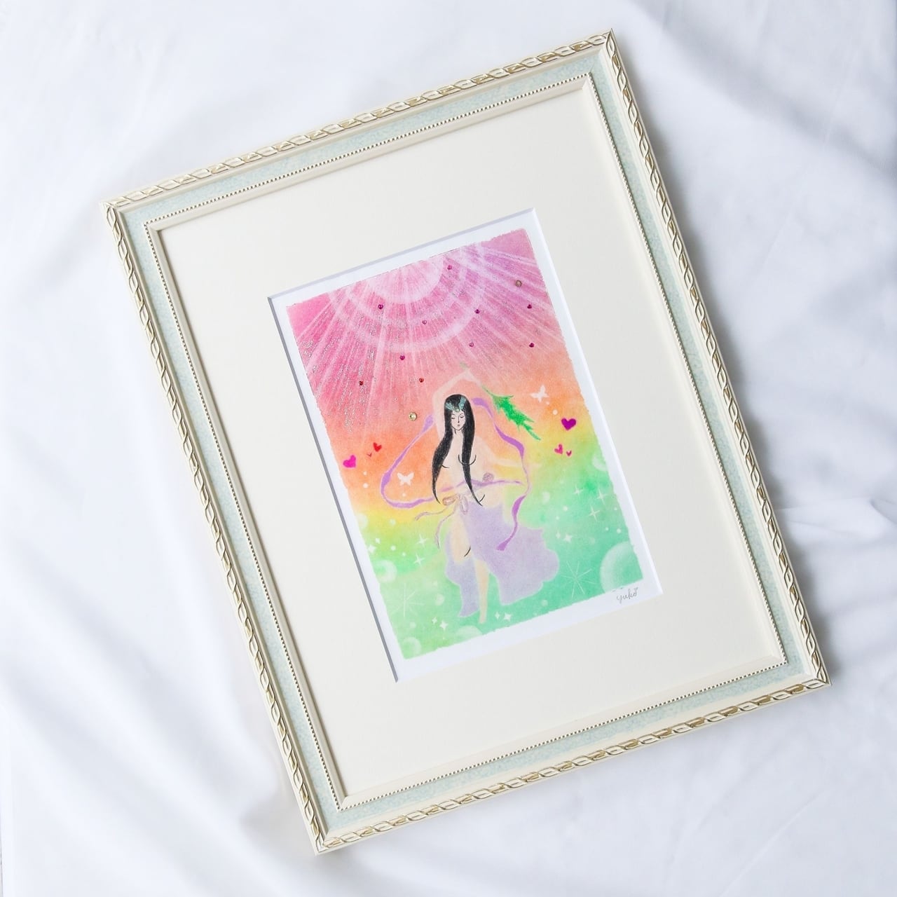 【一点物】天宇受売命｜覚醒 F3 油絵 原画　アート　月　スピリチュアル　星 一点物】天宇受売命｜覚醒 F3 油絵 原画 アート 月 スピリチュアル 星