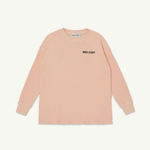 《main story 2026AW》Waffle Tee / Peach Parfait