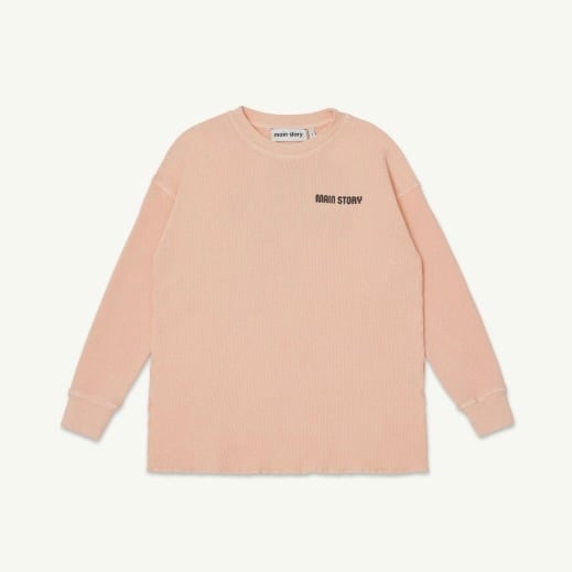 《main story 2026AW》Waffle Tee / Peach Parfait