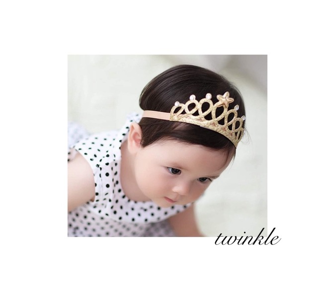 即納ゴールドティアラ　ヘアバンド　