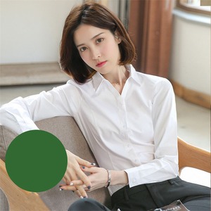 Yシャツ ブラウス シャツ 長袖 レディース 6色 XS-4XL 長袖シャツ ストレッチ オフィス OL トップス 25zm775