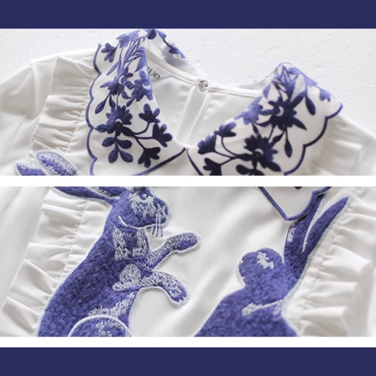 美品】ジュビリーラビット刺繍ブラウス