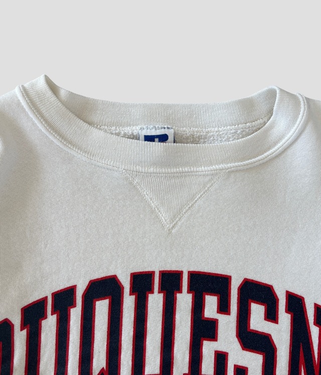 -Russell Athletic- Vintage 90s L DUQUESNE UNIVERSITY Crew Neck Sweat made in USA