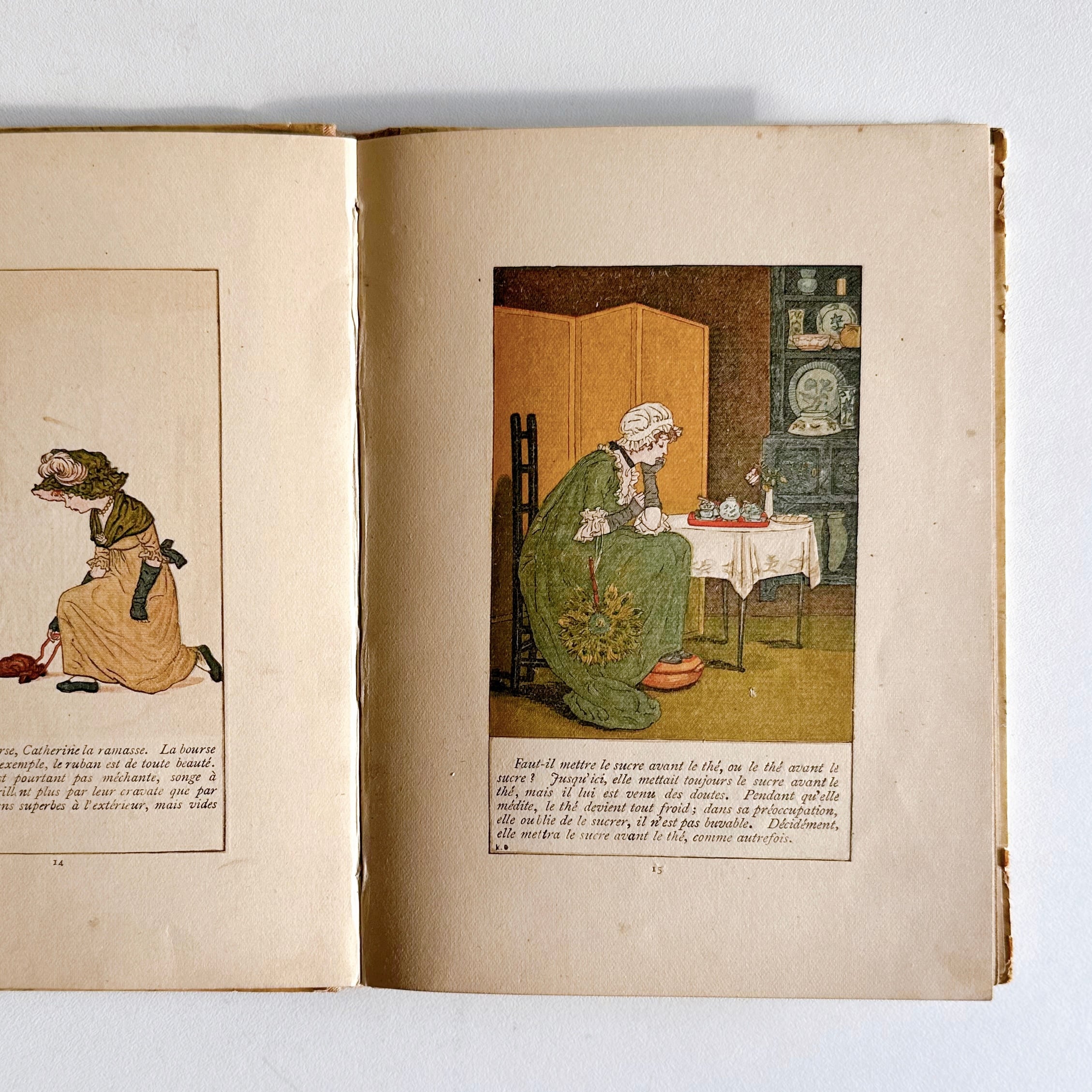 アンティーク 絵本 樂譜絵本 ケイト グリーナウェイ Kate Greenaway ケイト・グリーナウェイ 絵本 19世紀（フランス） | ぽ