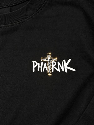 CHIRIST BACK LOGO RHINESTONE L/S TEE