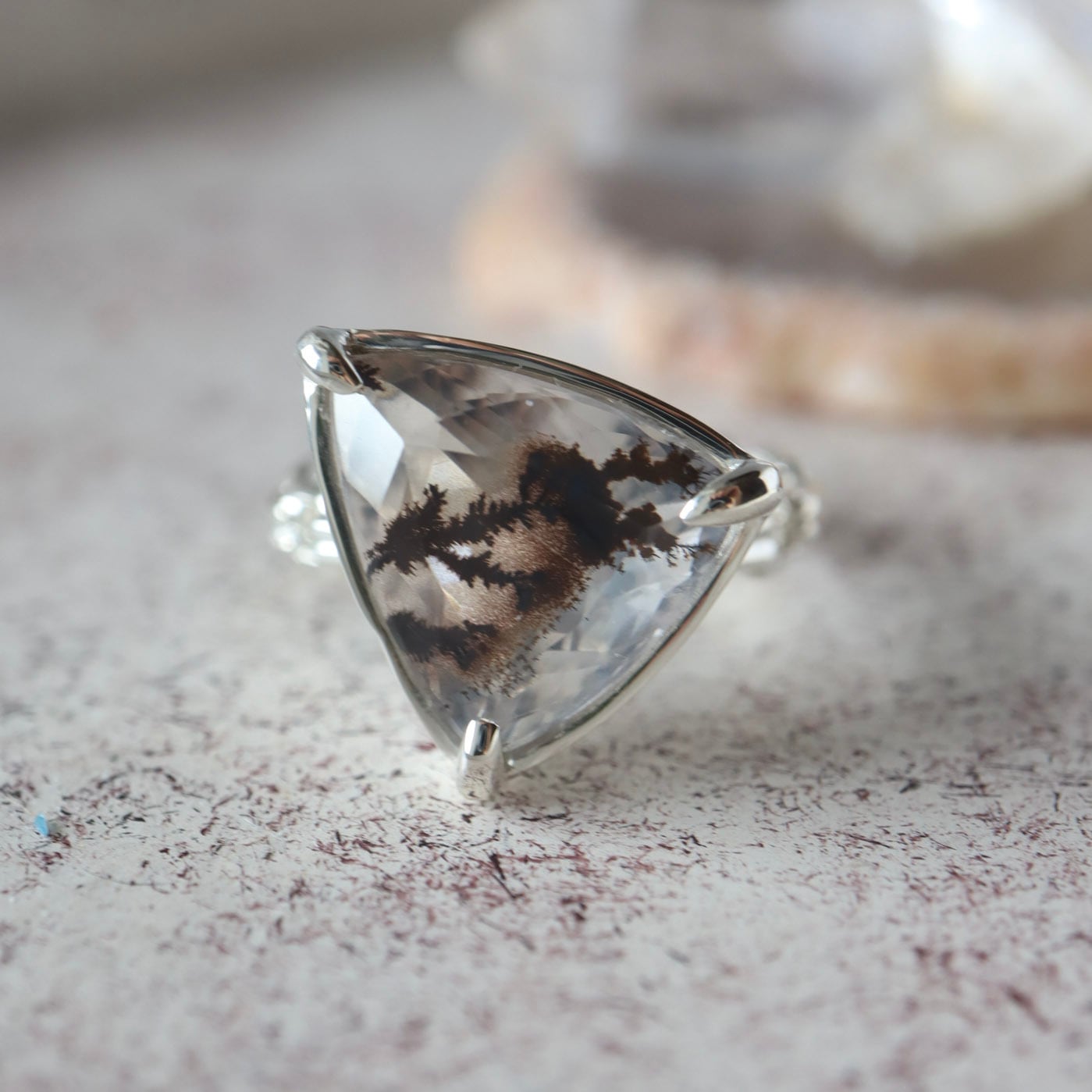 デンドリティッククォーツring / Silver | DoubleMoon jewelry