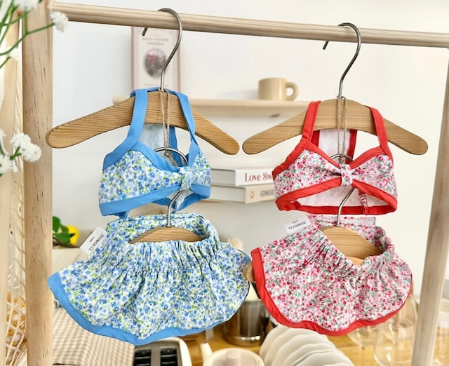 【ZOOBICO】Flower Bikini (red/blue)