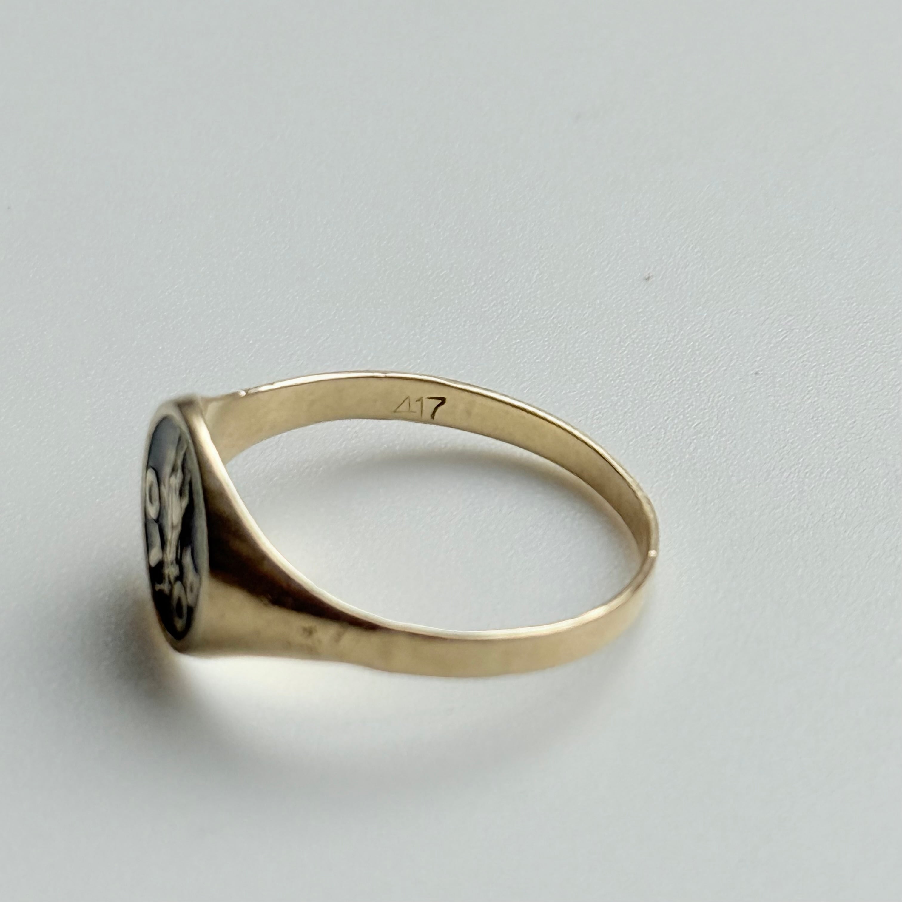 Ralphlorenラルフローレン signet ring シグネットリング 10k gold 12