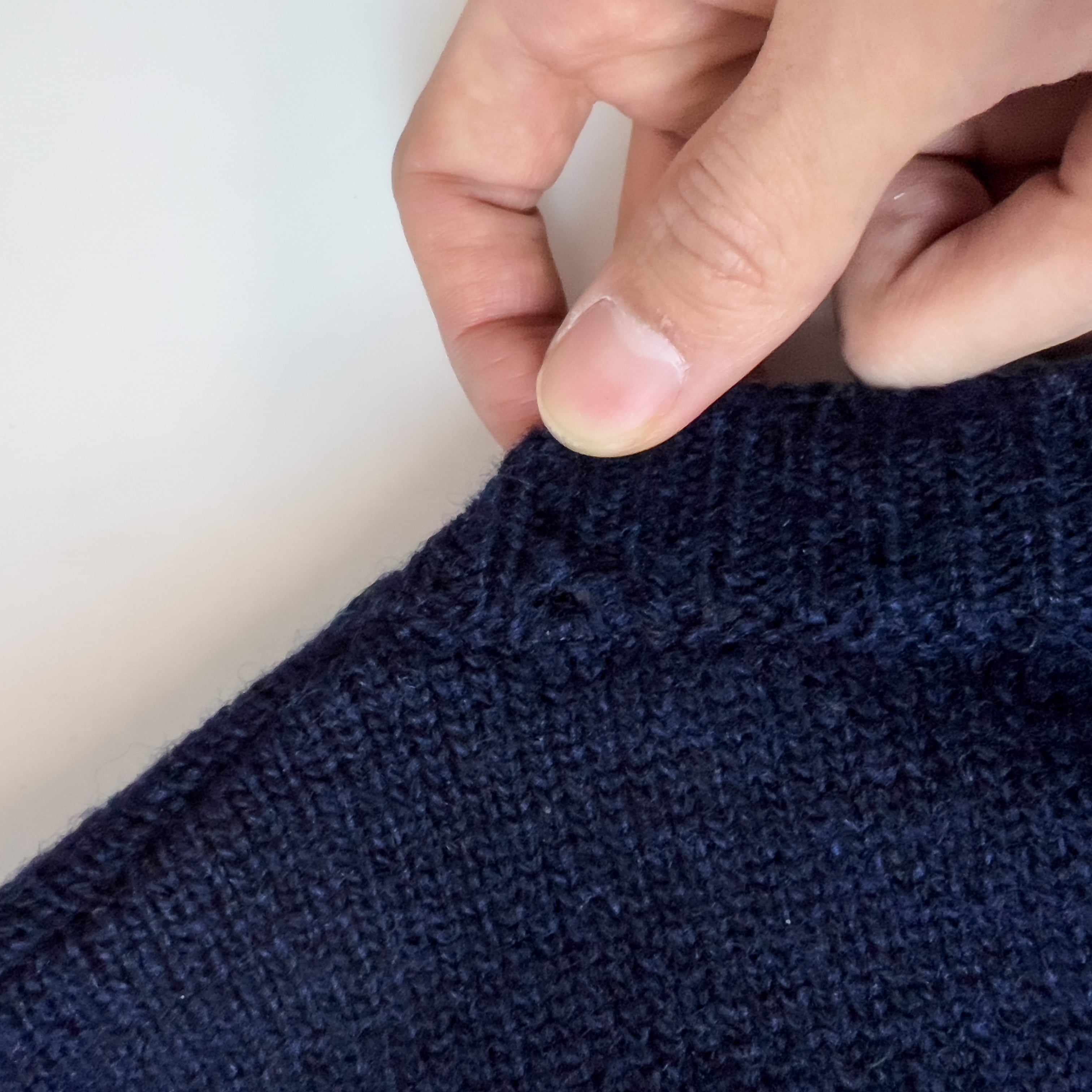 80s〜90s初期 A.P.C. made in France navy wool knit 90年代 フランス製アーペーセー ネイビー ウールニット  | anti knovum（アンタイノーム）