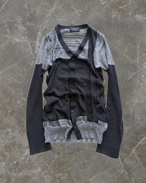 "DIET BUTCHER SLIM SKIN" see through knit design cardigan