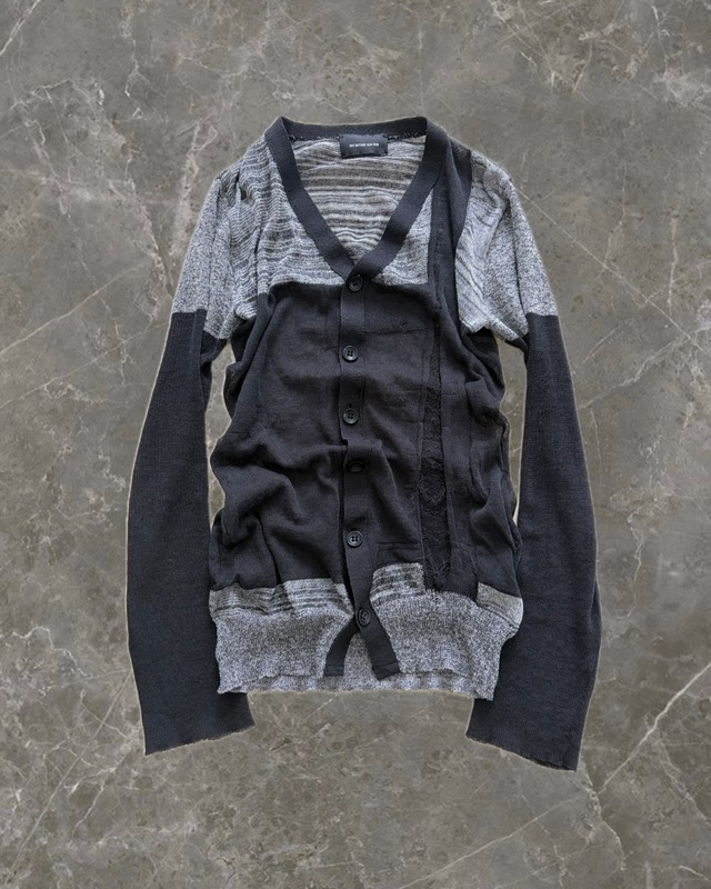 "DIET BUTCHER SLIM SKIN" see through knit design cardigan