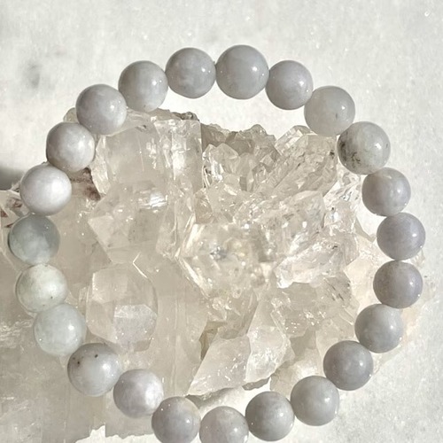 【レア】【美石】青翡翠　8ｍｍ　ブレスレット　（要サイズ確認）　5158