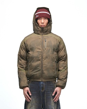 plateau studio【Snowy puffer jacket -Dark olive-】