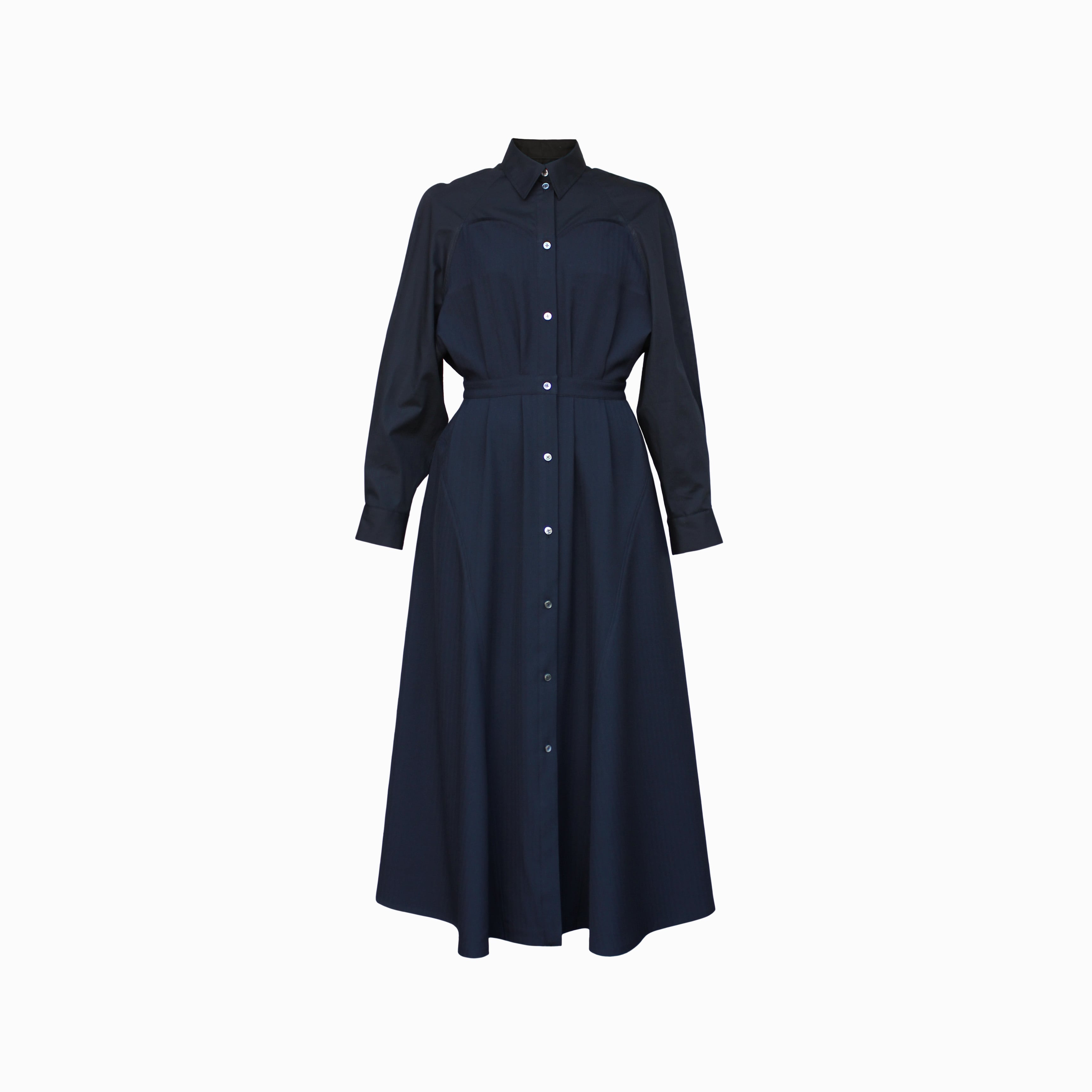 ラグランシャツワンピース -BLACK-