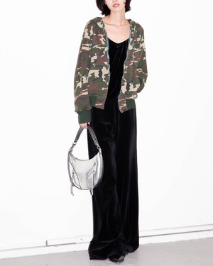 1980s wide leg velour trousers